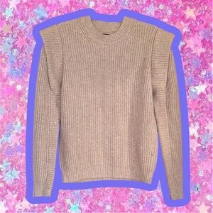 ISABEL MARANT BOLTON JUMPER Sz 8 Sweater 80s Cashmere Quiet Luxury Shoulders